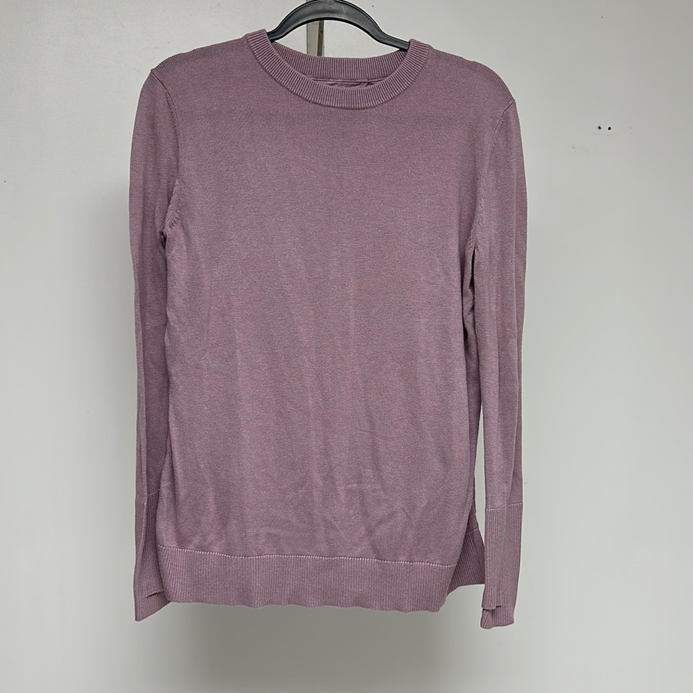 Lululemon Still at Ease #balletcore Open Back Sweater, size 8, guc